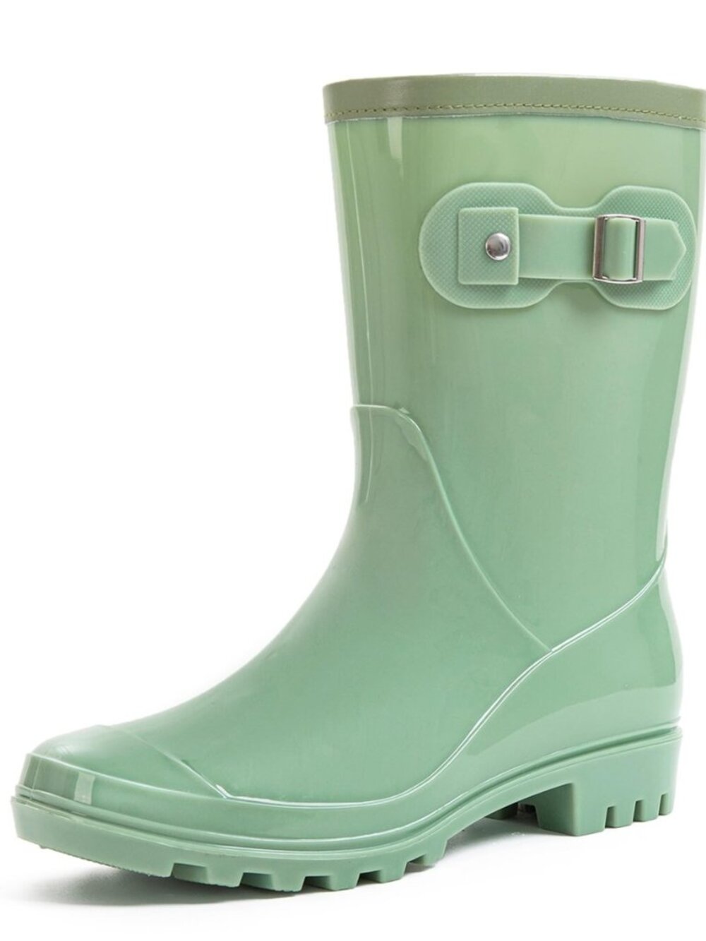 Women's Mid Calf Rain Boots Waterproof Fashion Garden Shoes Anti-slipping